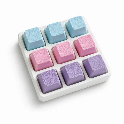 9-Key Fidget Clicker (8 Styles, 2 Base Colors)
