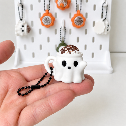 Ghost Mug Clicker fall fidget keychain