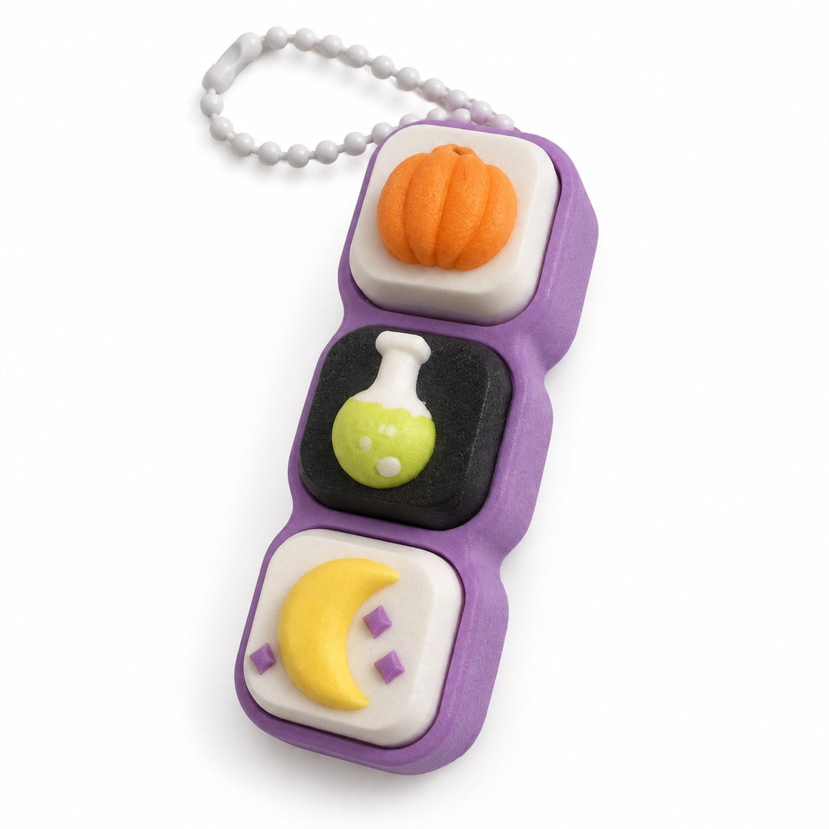 Purple Halloween clicker with pumpkin potion and moon