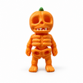 Pumpkin Skeleton Mini Flexi on a white background